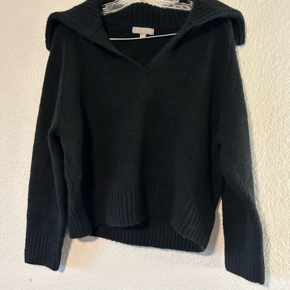 J Crew Johnny-collar Sweater with Ribbed Trim Small Slouchy Boxy Oversized - Picture 10 of 10